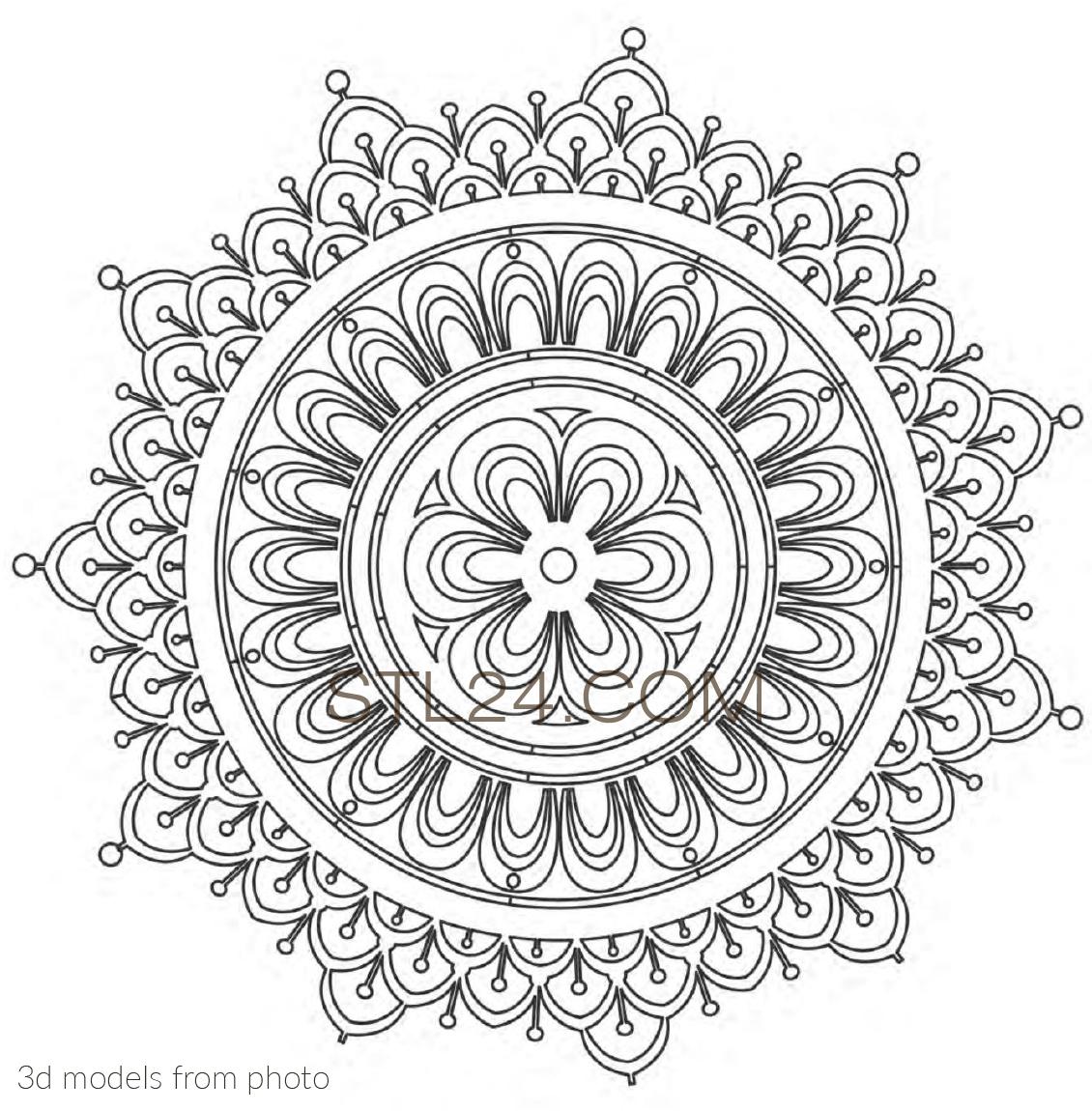 Розетки (ROSETTE_0189 -  | 3D model 3DSMAX / OBJ / STL) 3D модель для ЧПУ станка